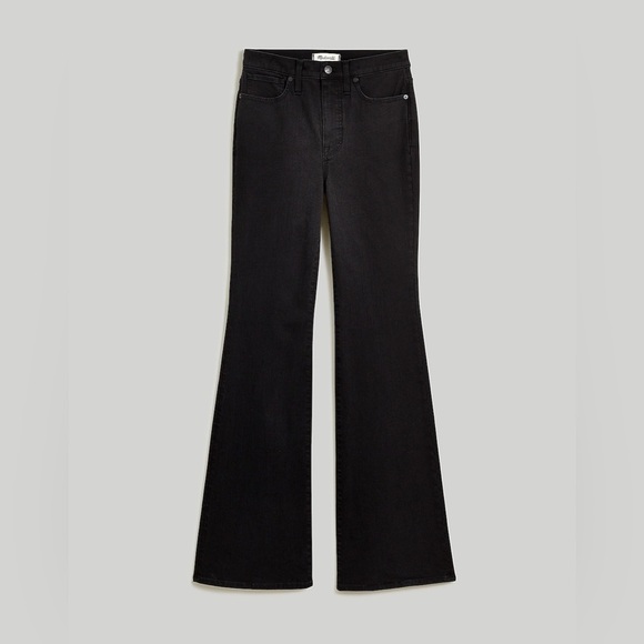 Madewell Skinny Flare Jeans in Black Frost Wash - Picture 6 of 15